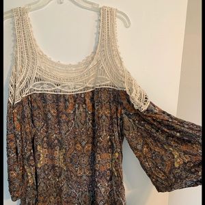 Fall Cold Shoulder Top